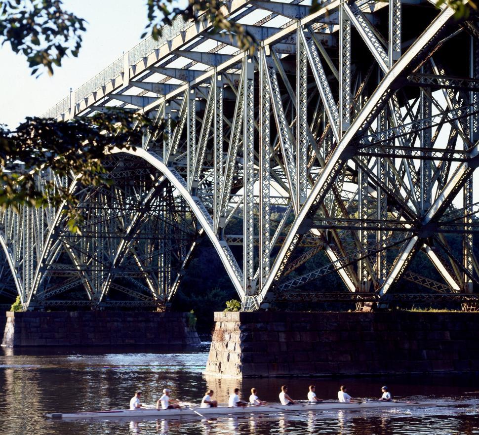 Free Image of Bridge Over Water With Birds 