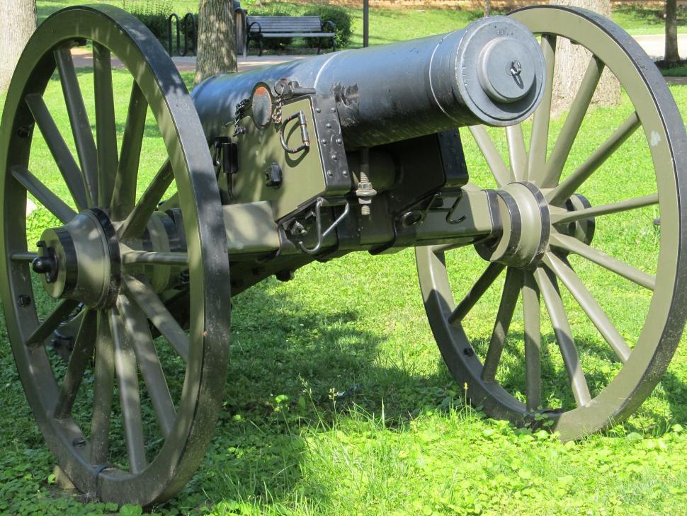 Free Image of Old Cannon Sitting in Grass 