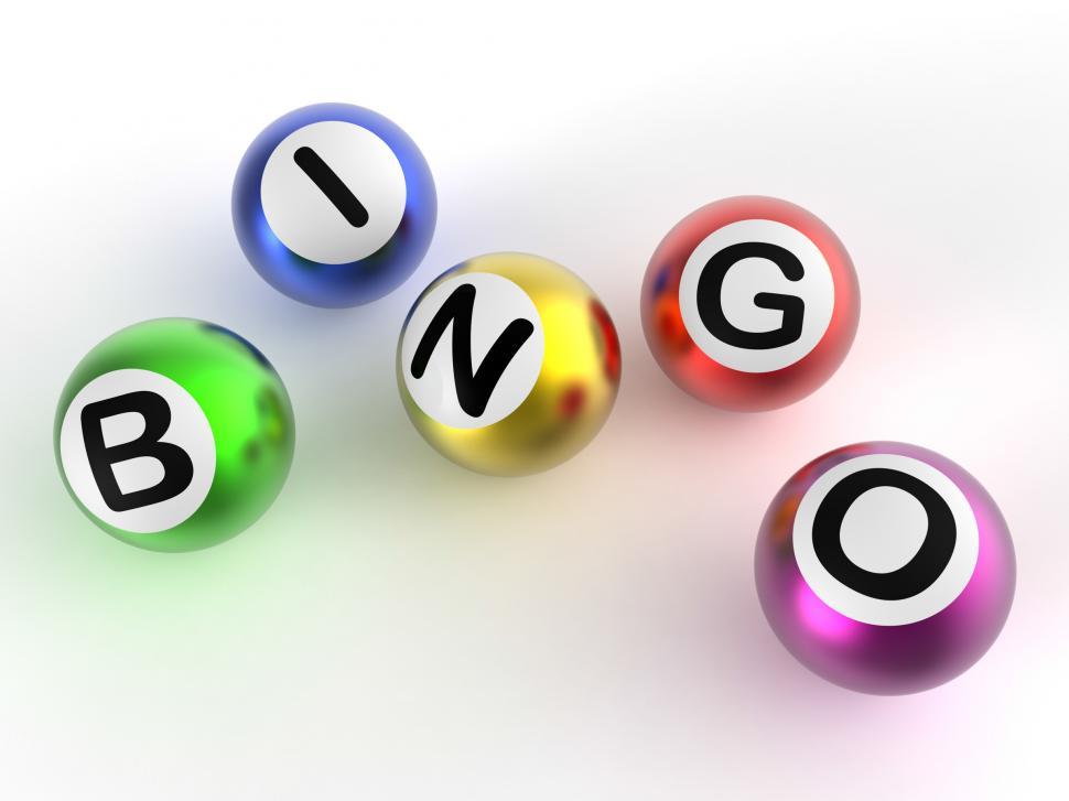Free Image of Bingo Balls Shows Luck At Lottery 