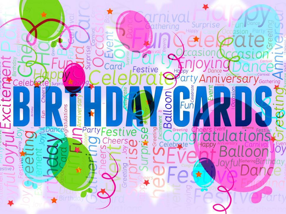 Free Image of Birthday Cards Indicates Best Wishes And Celebrating 