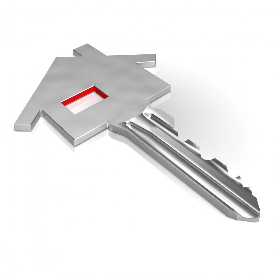 Free Image of Key With House Showing Home Security 