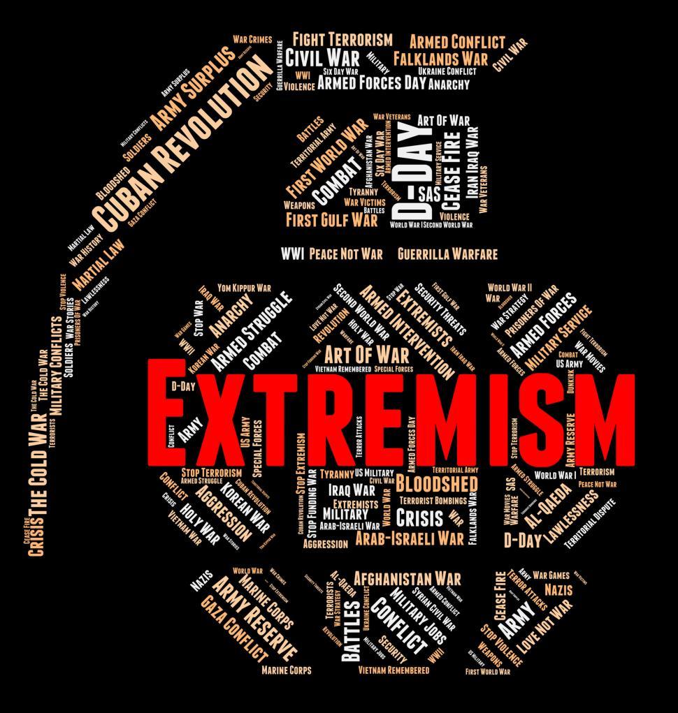 Free Image of Extremism Word Represents Fundamentalism Wordclouds And Text 