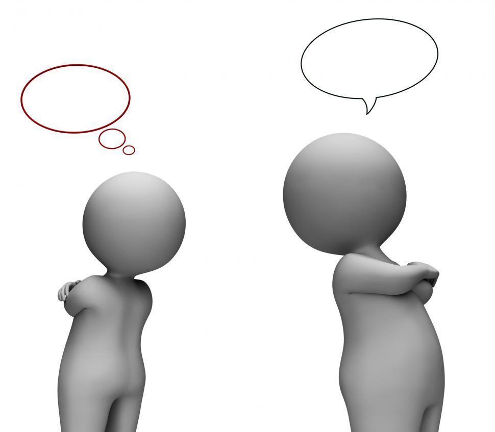Free Image of Speech Bubble Means Copy Space And Anger 3d Rendering 