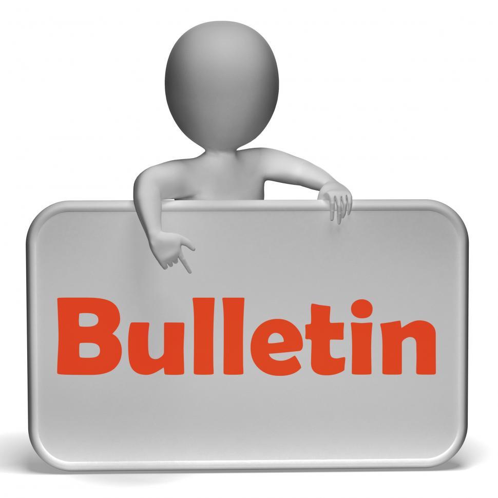 Free Image of Bulletin Sign Means News Reporting And Headlines 