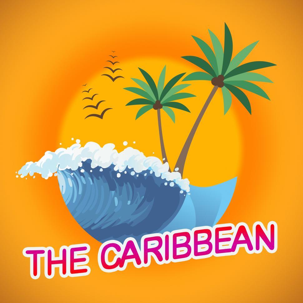 Free Image of Caribbean Vacation Shows Summer Time And Caribe 