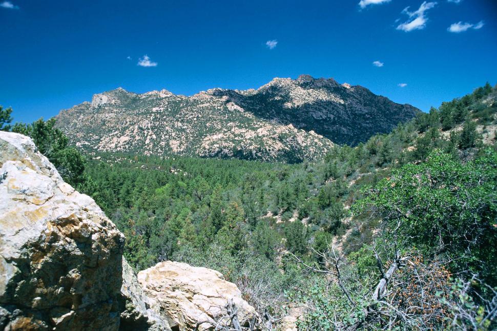 Free Image of granite basin prescott national forest mountains pines trees boulders valley scrub 