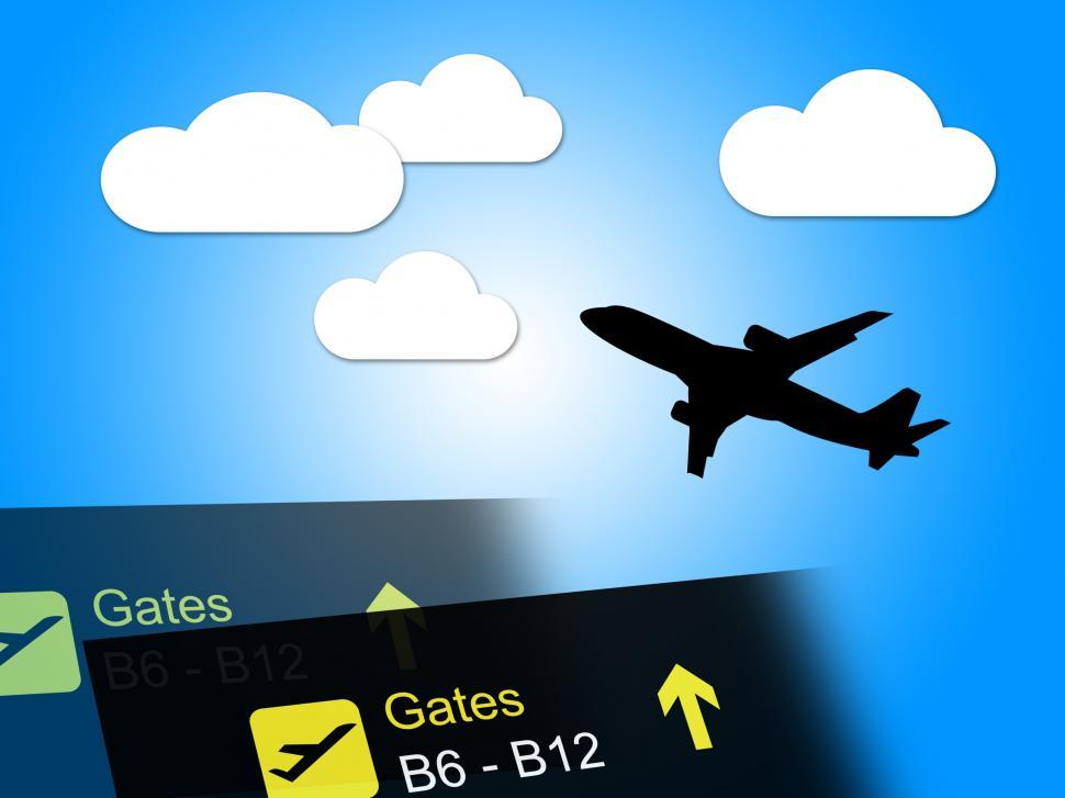 Free Image of Flight Departure Shows Holiday International And Vacations 