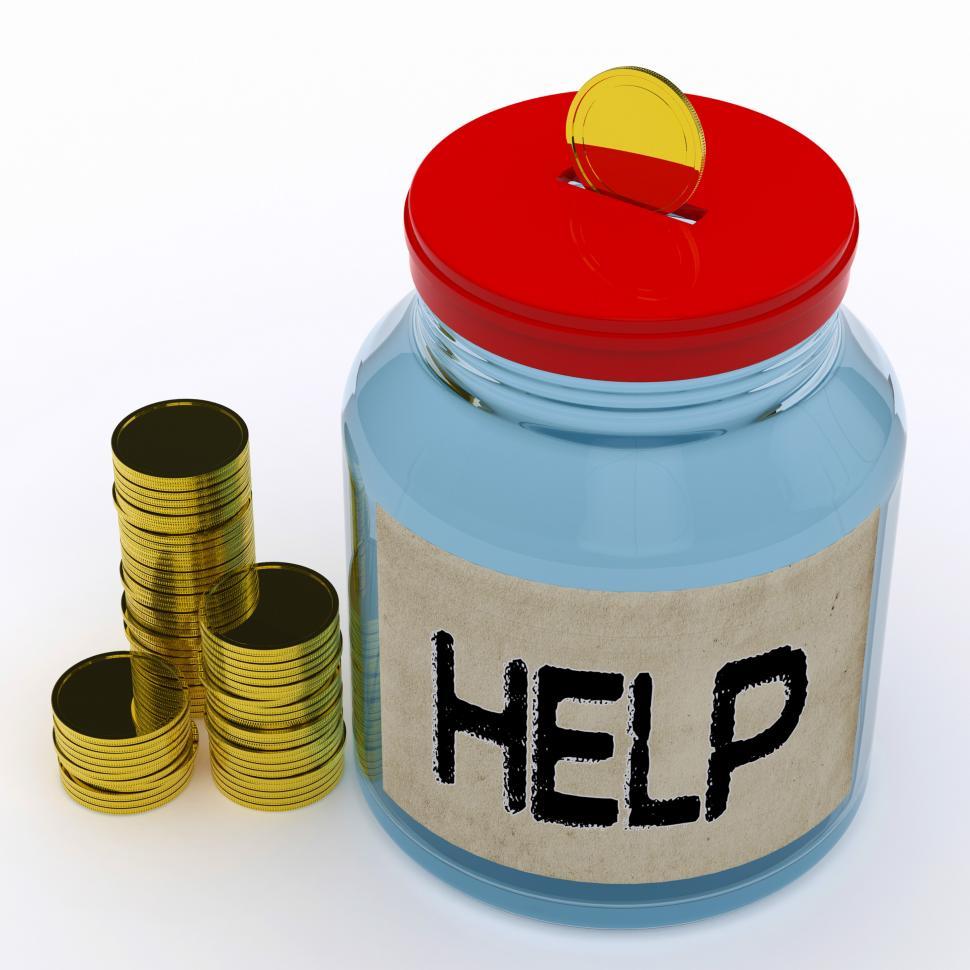Free Image of Help Jar Means Financial Aid Or Assistance 