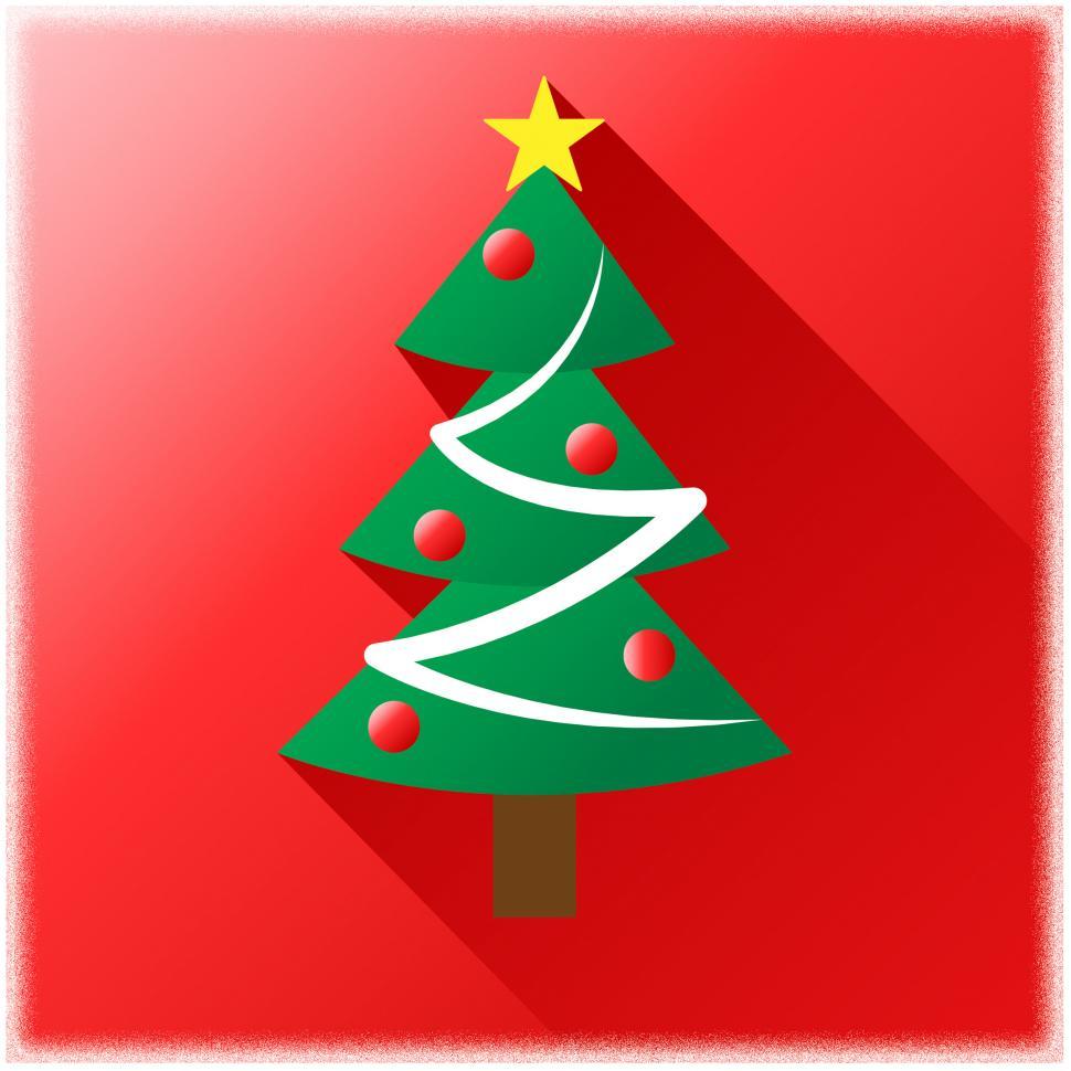 Free Image of Christmas Tree Icon Represents Merry Xmas And Holiday 
