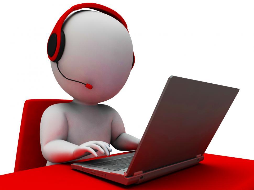 Free Image of Helpdesk Hotline Operator Showing Support 