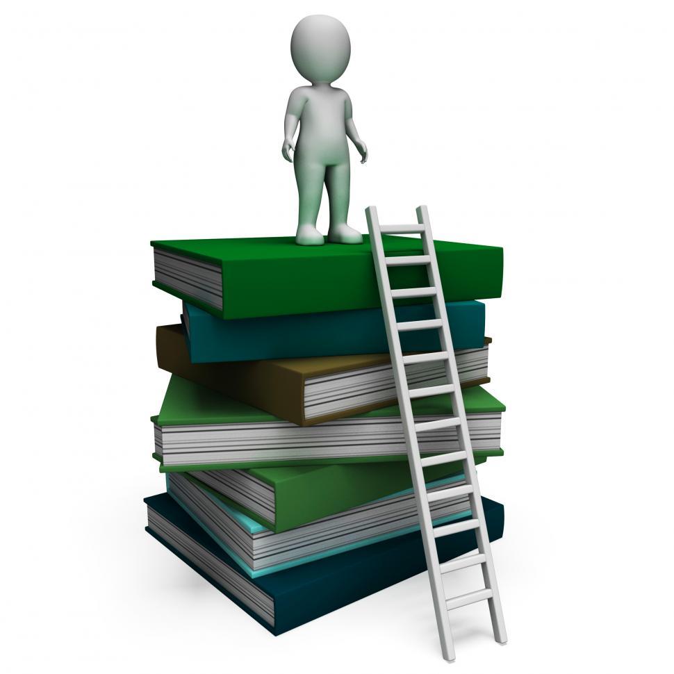 Free Image of Student On Books Shows Educated 