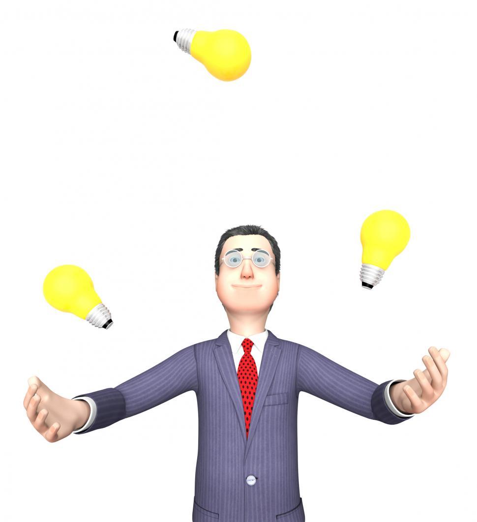 Free Image of Lightbulbs Character Represents Power Source And Agility 3d Rend 