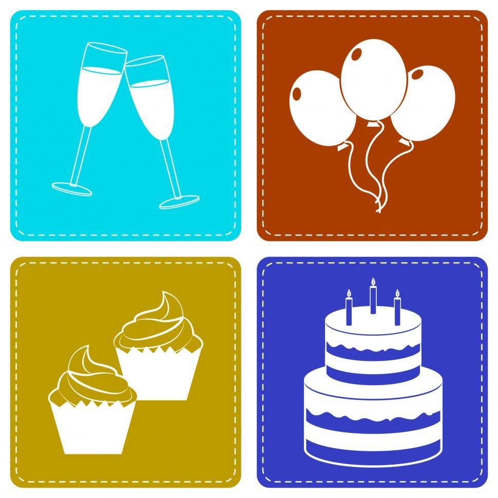 Free Image of Celebrate Icons Indicate Party Joy And Fun 
