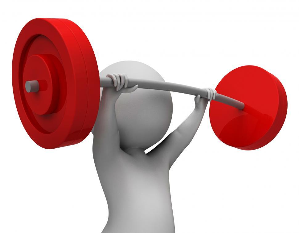 Free Image of Weight Lifting Represents Physical Activity And Empowerment 3d R 