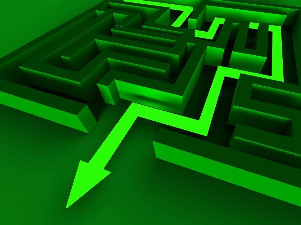 Free Image of Exit Maze Showing Puzzle Way Out 
