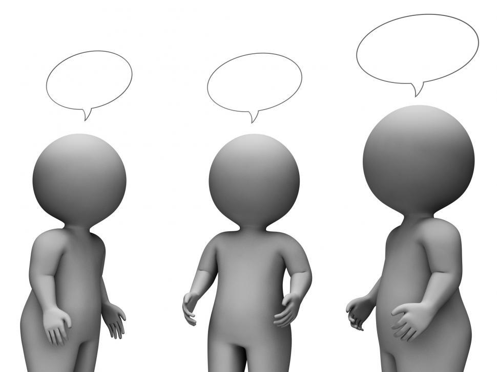 Free Image of Speech Bubble Shows Render Chatting And Speaking 3d Rendering 
