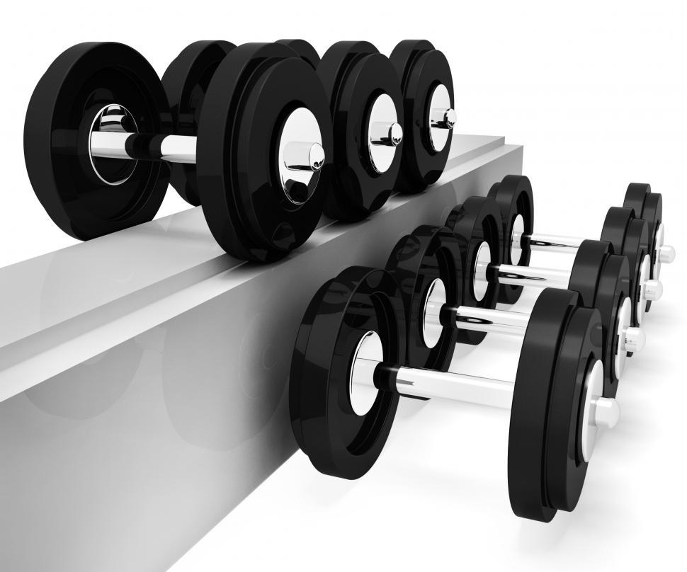 Free Image of Exercise Gym Represents Workout Equipment And Exercises 3d Rende 