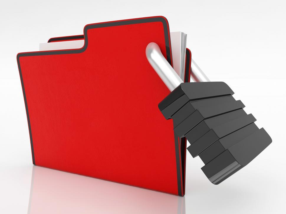 Free Image of File With Padlock Showing Security 