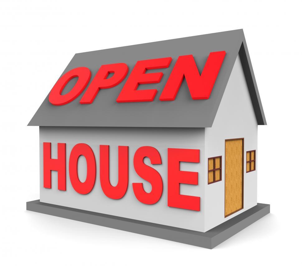 Free Image of Open House Represents Rental Realtor And Sale 3d Rendering 