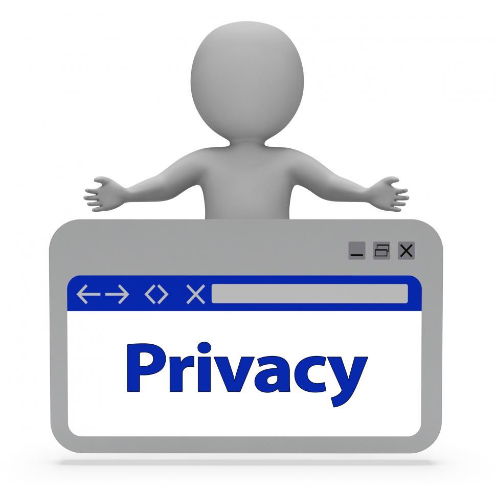 Free Image of Privacy Webpage Means Secrecy Restricted 3d Rendering 