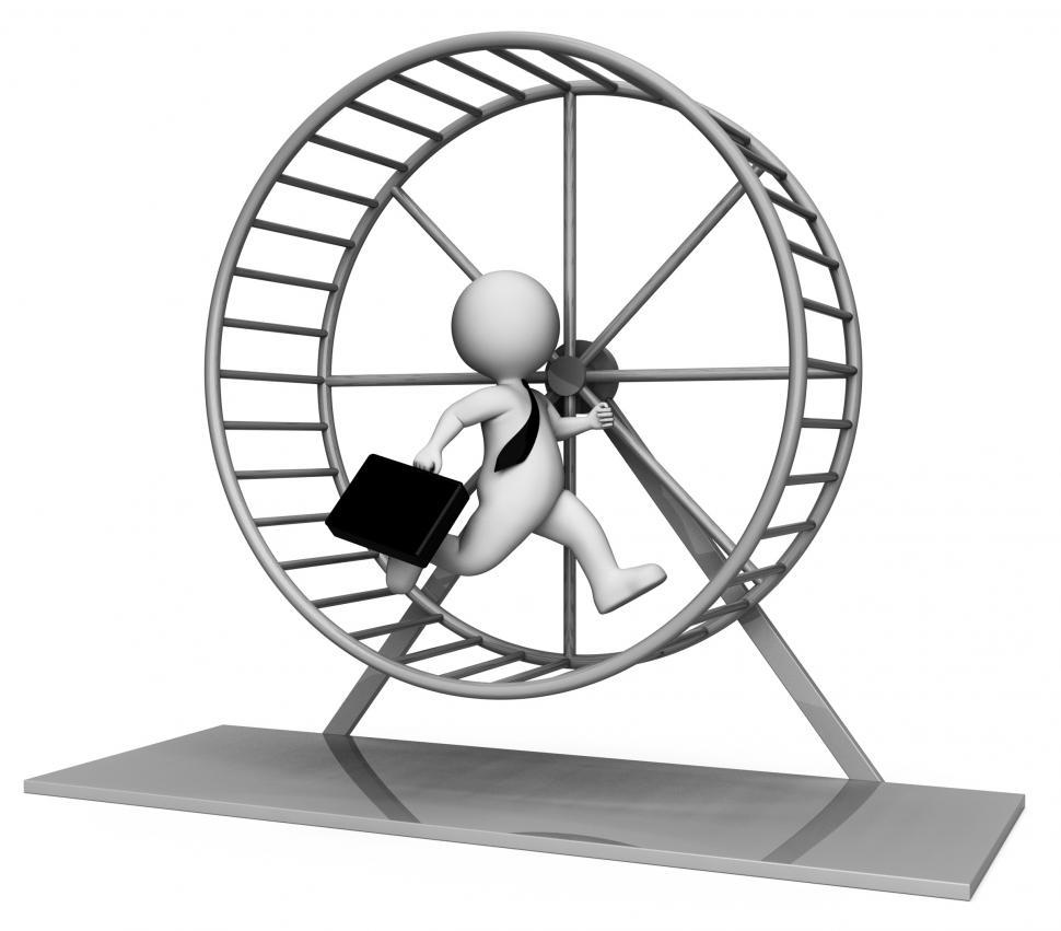 Free Image of Hamster Wheel Shows Mind Numbing And Boring 3d Rendering 