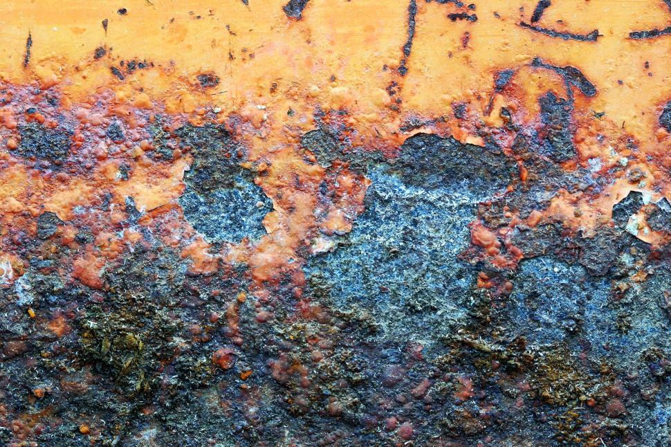 Free Image of Rusted painted metal 