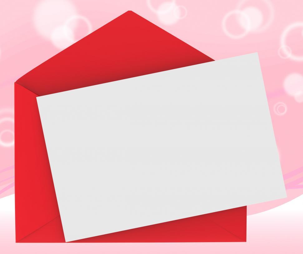 Free Image of Red Envelope With Note Shows Loving Message Or Dating Note 
