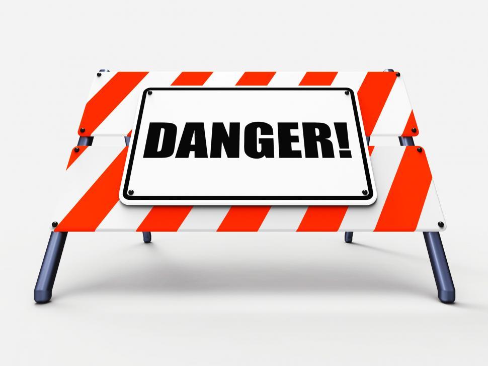 Free Image of Danger Sign Means Beware Caution or Dangerous 