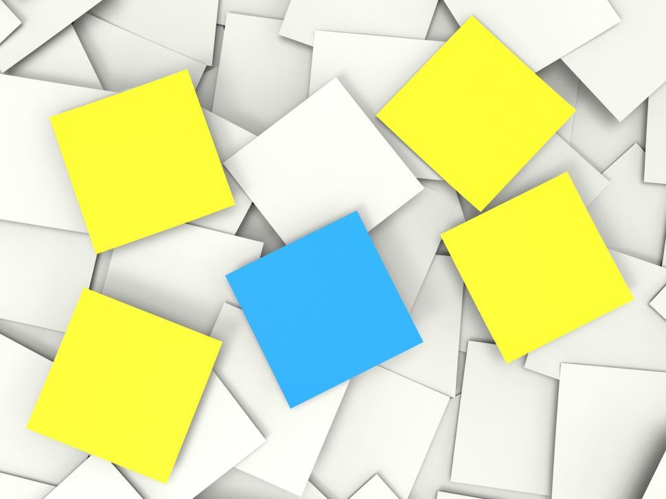 Free Image of Blank Post it Messages Shows Copyspace To Do And Notices 