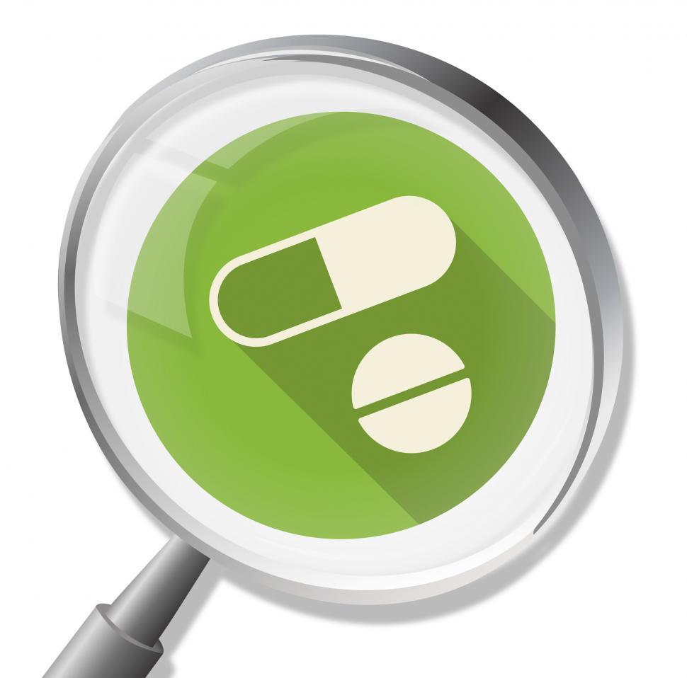 Free Image of Pills Magnifier Indicates Healthcare Pharmacy And Antibiotic 