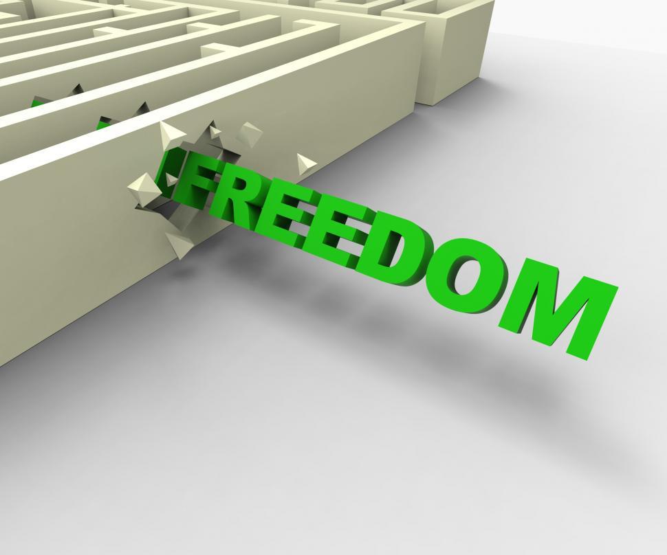 Free Image of Freedom From Maze Shows Liberated 