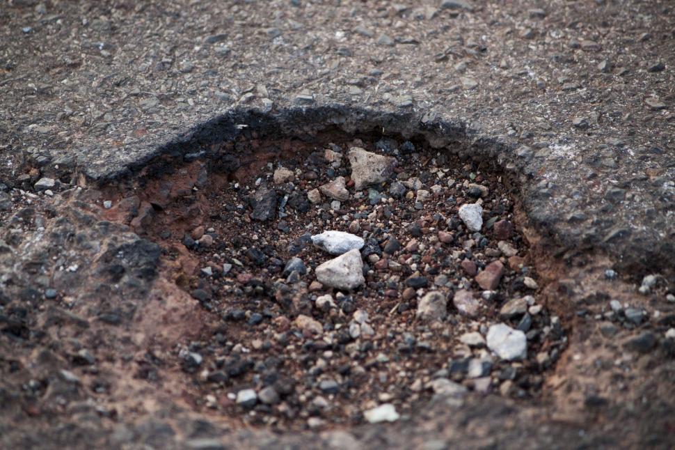 Free Image of Hole in asphalt 