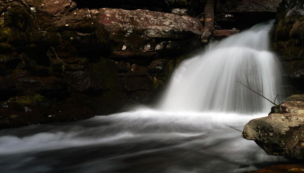 Free Image of Van Campens Glen Waterfall flow 