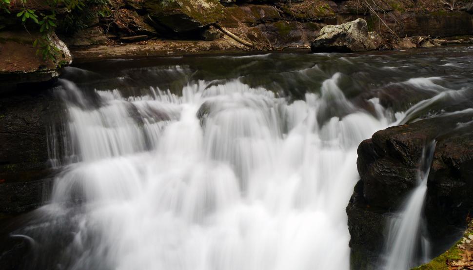 Free Image of Tiered Van Campens Glen Waterfall 