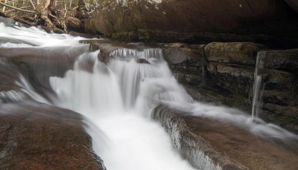 Free Image of Flowing Van Campens Glen Waterfall 