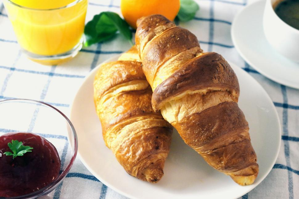 Free Image of Two Croissants 