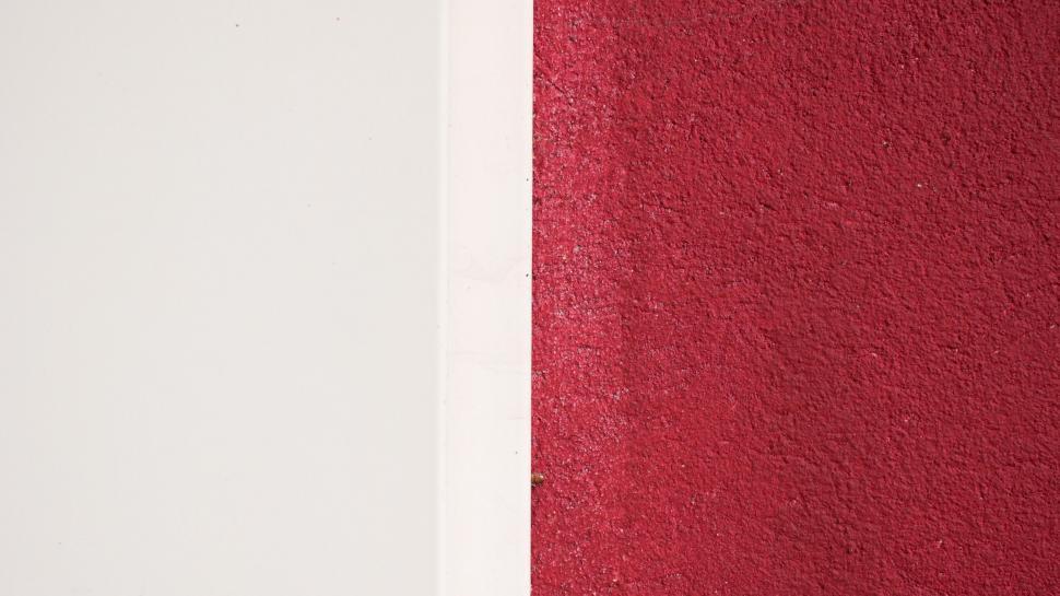 Free Image of Close Up of Red and White Wall 