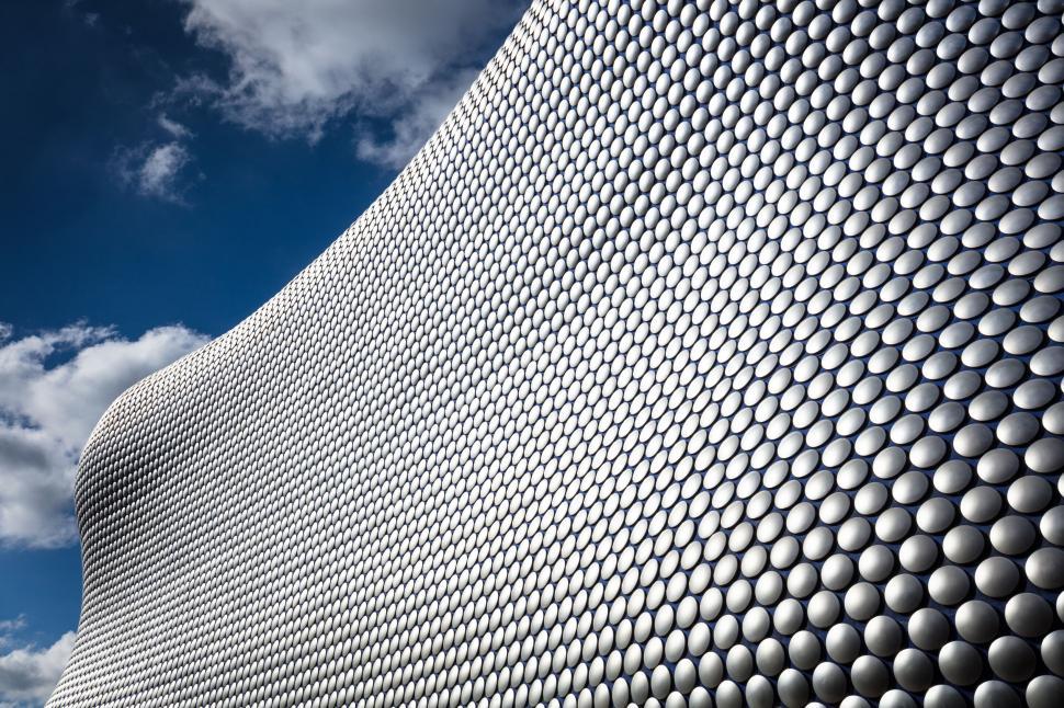 Free Image of Building Covered in White Balls 