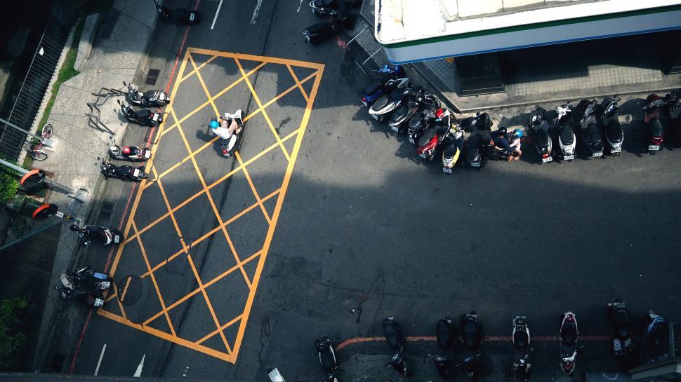 Free Image of Group of Motorcycles Parked Next to Each Other 
