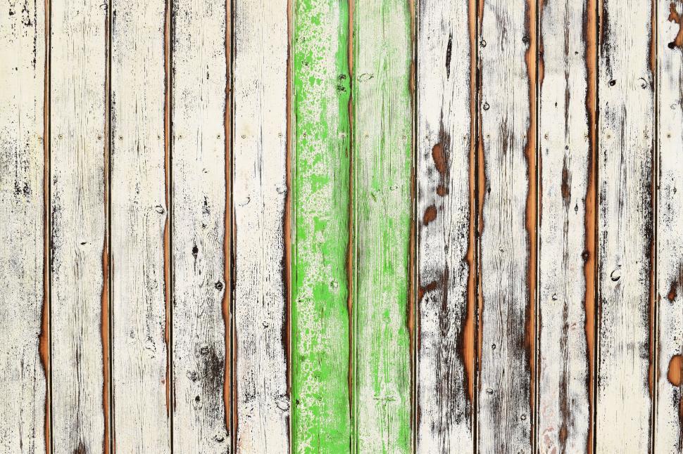 Free Image of Close Up of Wooden Fence With Green Paint 