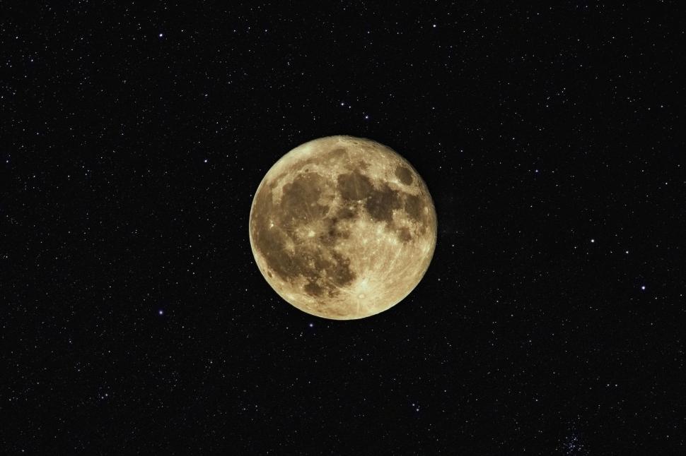 Free Image of Full Moon Illuminating Night Sky 