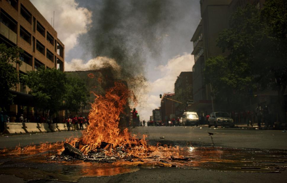 Free Image of Fire Burning in the Middle of Street 
