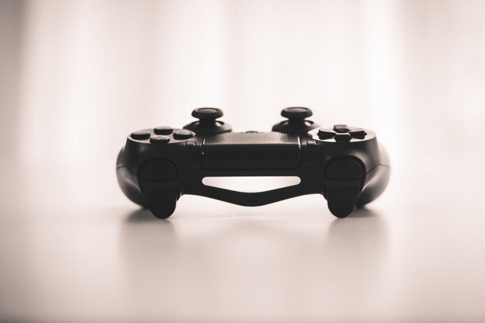 Free Image of Close Up of Two Video Game Controllers 