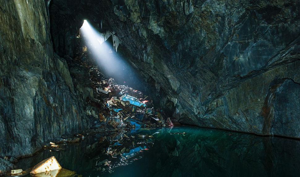 Free Image of Light Illuminates Cave Interior 