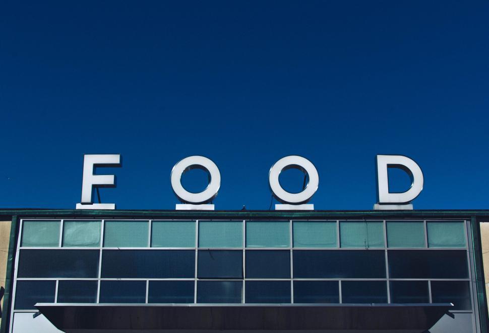Free Image of Food Sign on Building 