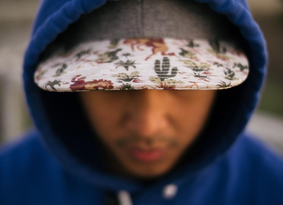 Free Image of Person Wearing Blue Hoodie and Hat 