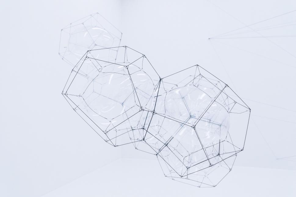 Free Image of Three Cubes Arranged on White Surface 