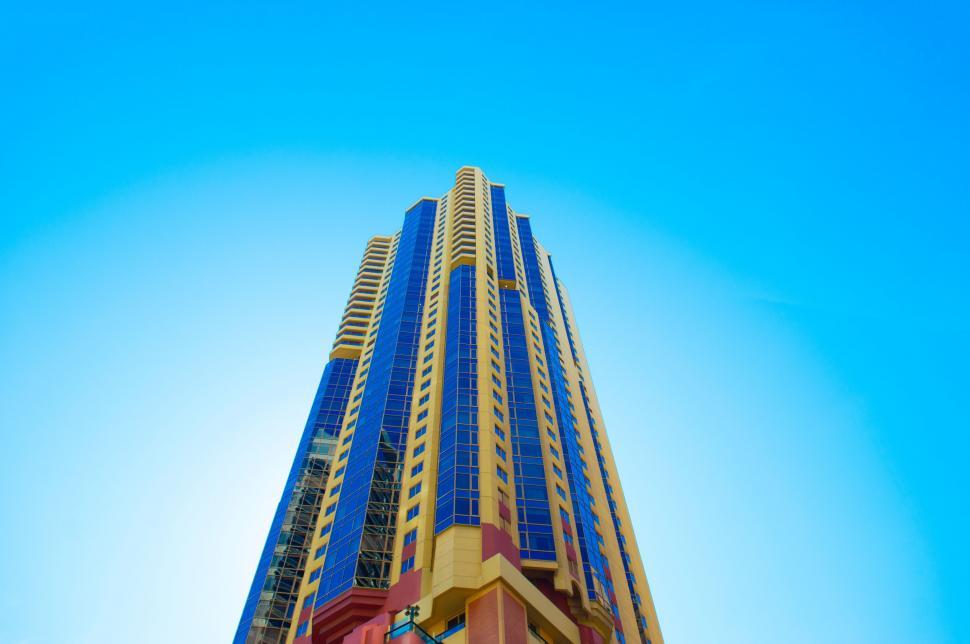 Free Image of Tall Building Against Blue Sky 