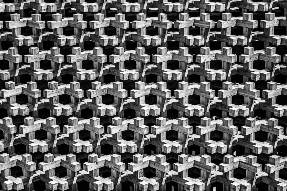 Free Image of Cubes Arranged in Black and White 