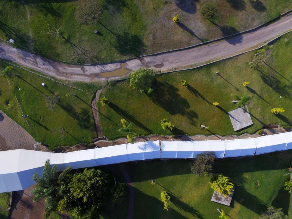 Free Image of Aerial View of a Bridge in a Park 